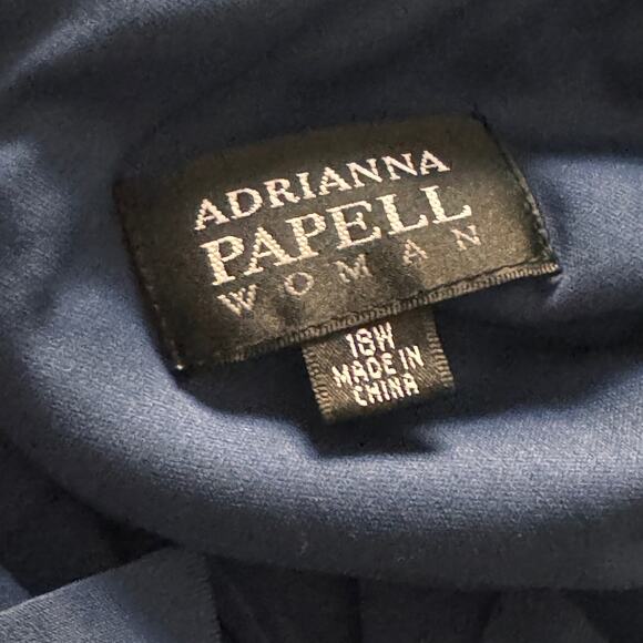 Adrianna Papell Cocktail Bandage Dress Sheath Navy Blue Mother of Bride 18W 2X - Picture 5 of 6